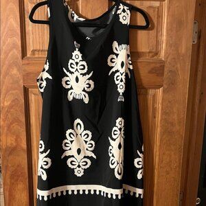 SHEIN Black and White Patterned Mini Dress